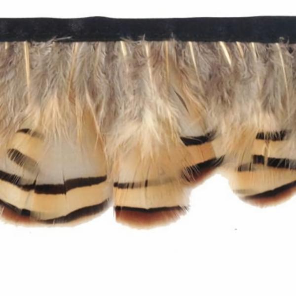 Chukar Partridge Feather Trimming Per Metre – Natural  |   Feather Trimming