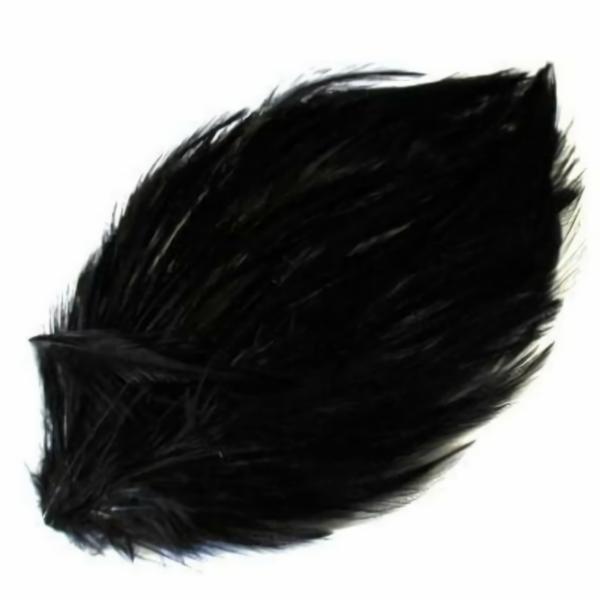 Coque Hackle Feather Pad – Black  |   Feather Pads