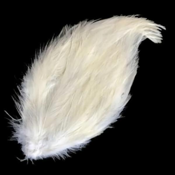 Coque Hackle Feather Pad – Ivory  |   Feather Pads