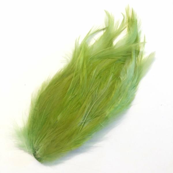 Coque Hackle Feather Pad – Olive Green  |   Feather Pads