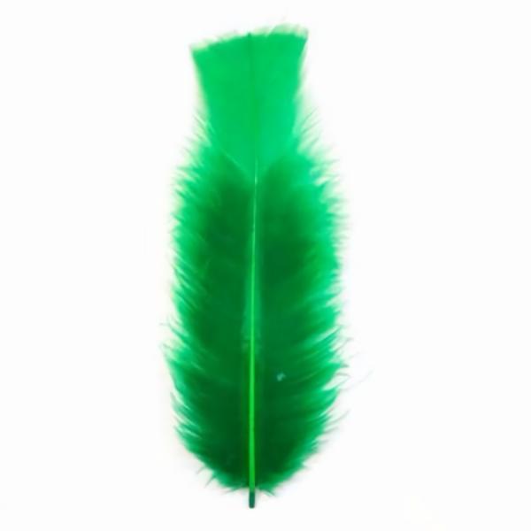 Flat Top Marabou Feather Pack 10 Grams – Emerald Green  |   Turkey