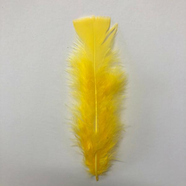 Flat Top Marabou Feather Pack 10 Grams – Golden Yellow  |   Turkey