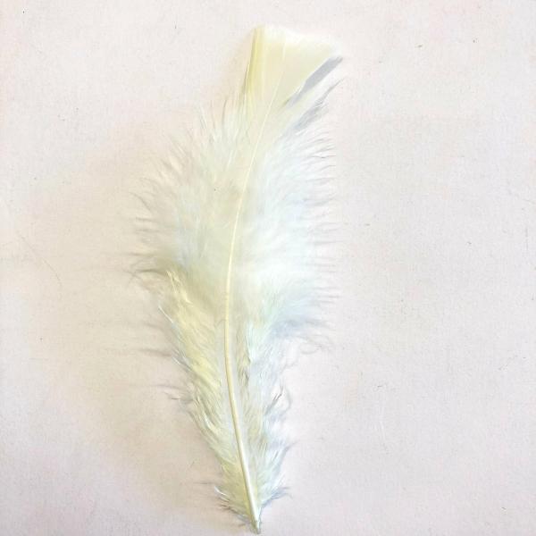 Flat Top Marabou Feather Pack 10 Grams – Lemon  |   Marabou