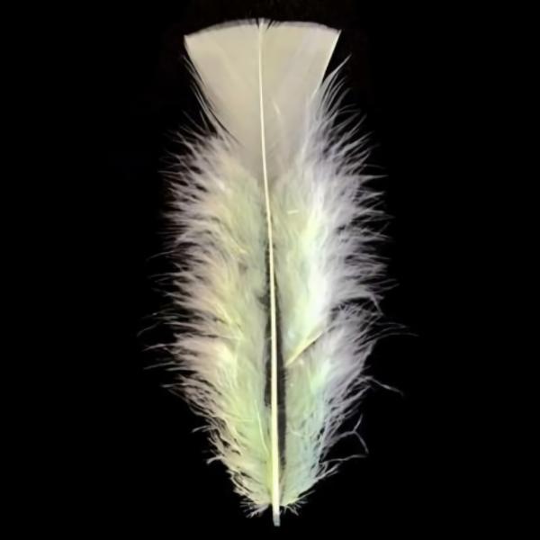 Flat Top Marabou Feather Pack 10 Grams – Mint Green  |   Turkey