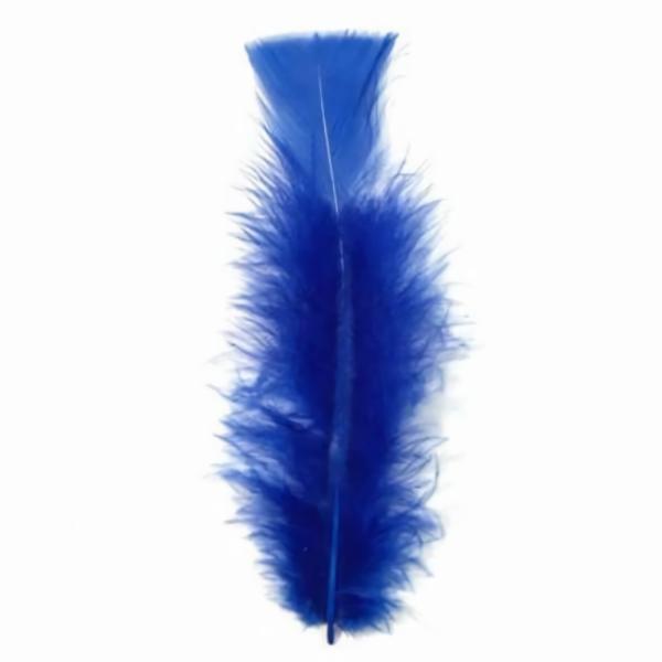 Flat Top Marabou Feather Pack 10 Grams – Royal Blue  |   Turkey