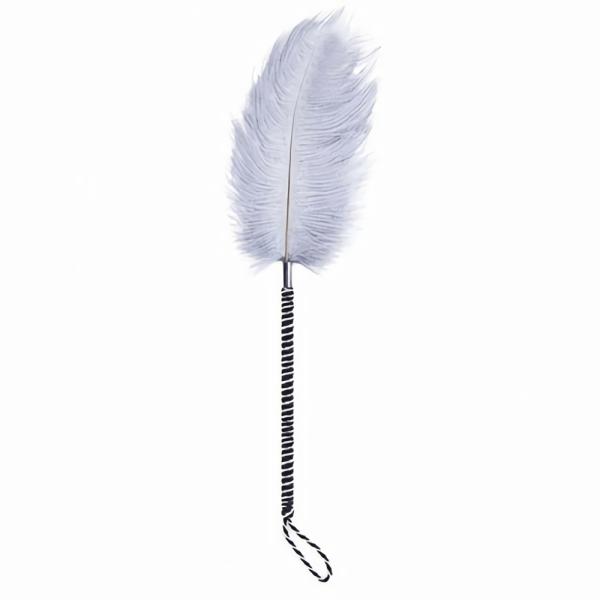 Grey Tease Ostrich Feather Tickler  |   Feather Tickler