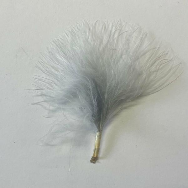 Itty Bitty Marabou Feather Plumage Pack 10 Grams – Grey Silver  |   Marabou