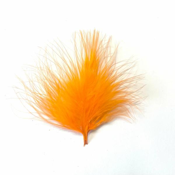 Itty Bitty Marabou Feather Plumage Pack 10 Grams – Orange  |   Fly Tying Materials