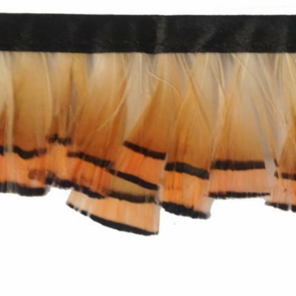 Natural Golden Cape Pheasant Feather Trimming Per Metre  |   Feather Trimming