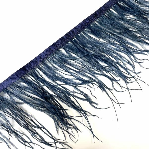 Ostrich Feathers Strung Per 10Cm – Navy  |   Ostrich