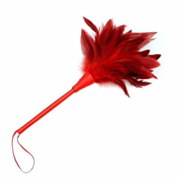 Red Erotic Duster Hot Tease Feather Tickler  |   Feather Tickler