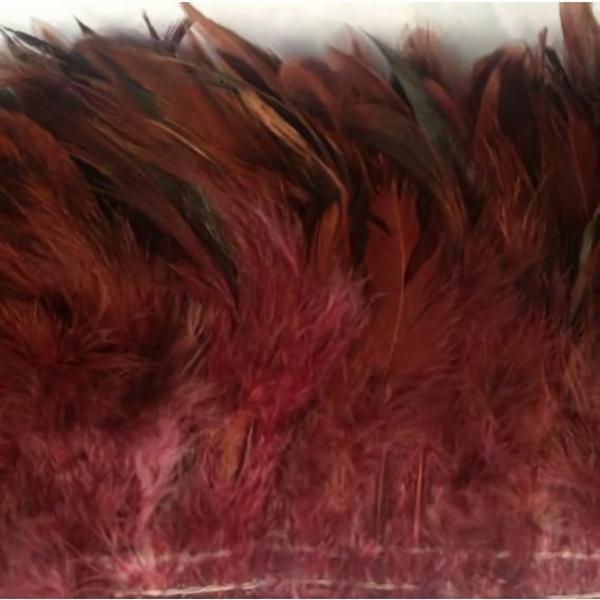 Burgundy Schlappen Strung Per 10Cm  |   Feather Trimming