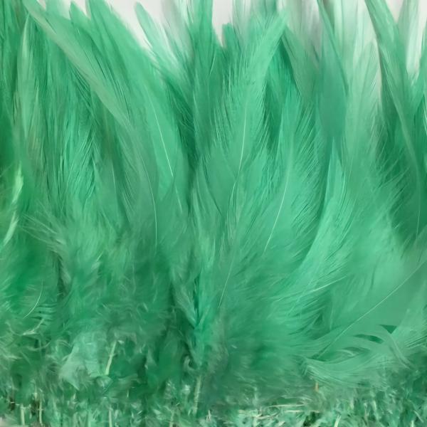 Hackle Saddle Rooster Feather Strung Per 10Cm – Spearmint  |   Fly Tying Materials